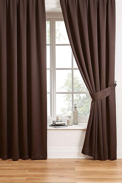 Belle Cose Blackout Blackout Thermal Brown Background Curtain Single Wing