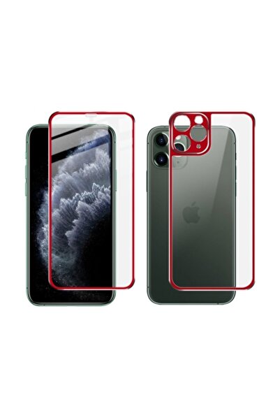 Ally Mobile Iphone 11 Pro Metal Çerçeve Ön Arka 3d Full Tempered Cam Koruyucu...