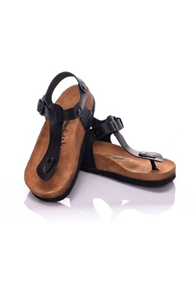 Moosefield Černé dámské sandály z pravé kůže Eskimo