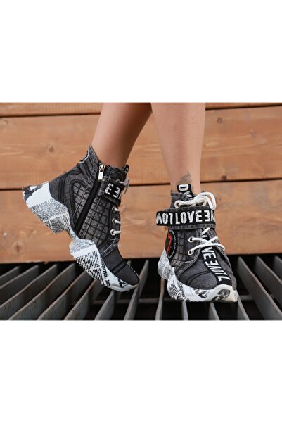 StarBlueMooN Kadın Siyah Kot Bot