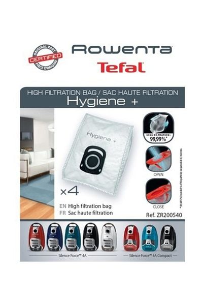 Rowenta Set of 4 Dust Bags - Hygiene+Compatible