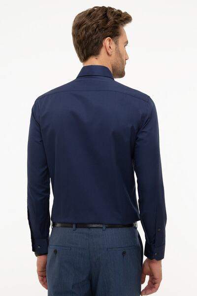 Pierre Cardin Lacivert Slim Fit Basic Gömlek