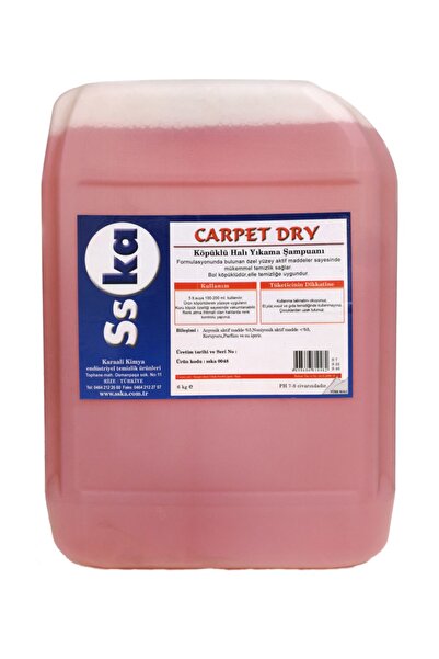 sska Elde Halı Yıkama Şampuanı / Çok Köpüren Tekstil Leke Sökücü / 5 Kg. / Bidon