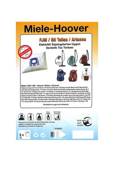 Arçelik Miele S 771 Tango - 25 Compatible Vacuum Cleaner Cloth Dust Bag