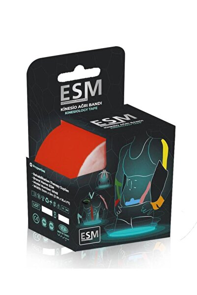 ESM Bandă portocalie Kinesio pentru sportivi 5 m x 5 cm