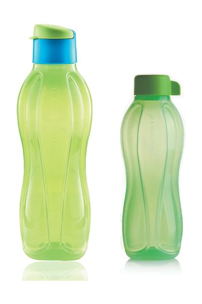 Tupperware Green Eco Bottle Drinker - 750 ml and 500 ml