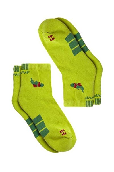 doashop Doa Fish Organic Cotton Short Towel Socks - Green