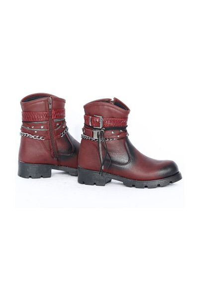 Elifsu Chained and Zippered Boots