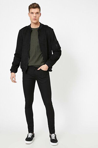 Koton Pantaloni negri Justin Jean pentru bărbați 0yAM43001MD