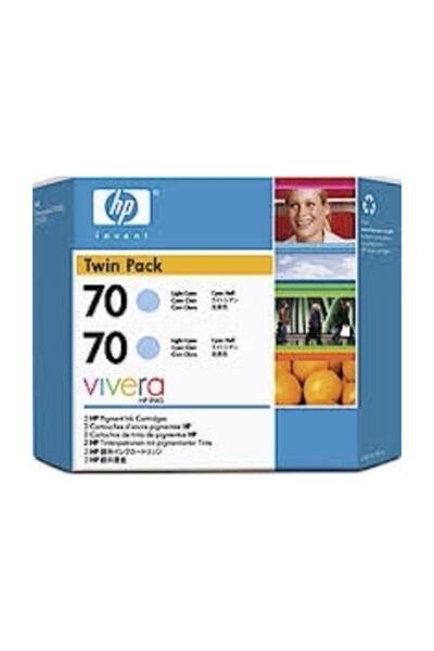 HP 70 Cb351a 2li Paket Açık Mavi Kartuş Z2100 / Z3100 / Z3200