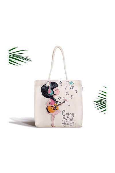 Realhomes Fashion Pop Art Designed Digital Printed Τσάντα παραλίας με φερμουάρ Canta-705