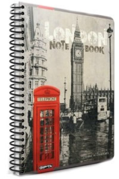 Gıpta 80 Sheets A6 Metropol Spiral Offset Plastic Cover Lined Notebook 2445