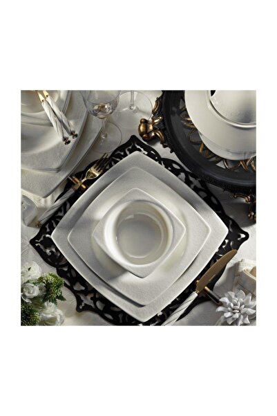 Kütahya Porselen Bone Mare 62 Parça Yemek Takımı Platin Bnmr62yt955920