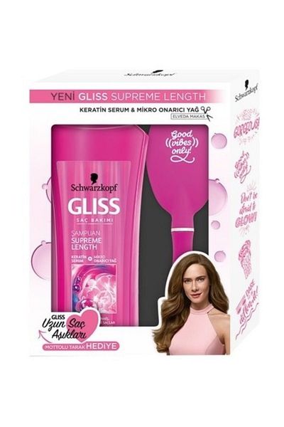 Gliss Supreme Length Shampoo 550 ml + Comb