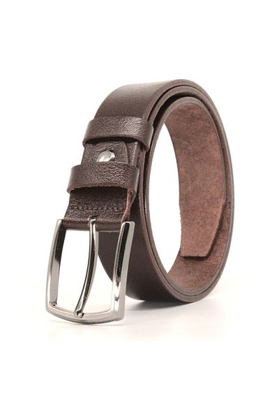 Livize Curea clasică pentru bărbați, 100% piele de bivol, cu un singur strat, 3,5 cm