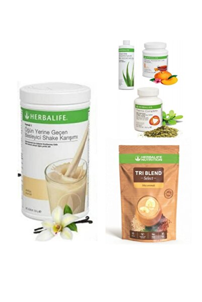 Herbalife Vanlyalı Shake,triblend Muzlu, Btk.kon.şeftali Çay50gr,aloeveraiçec...