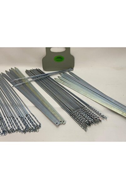 CEREN MANGAL Büyük Mangal Şiş Set 52 Parça Adana Şiş , Kuşbaşı, Kanat, Domate...