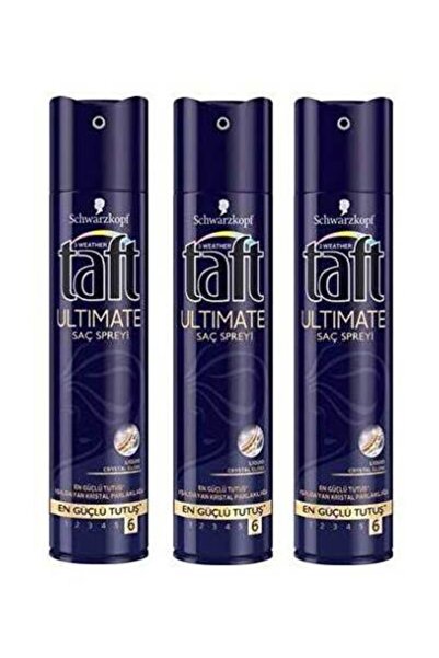 Taft Saç Spreyi 6 Ultimate Haarlack En Güçlü 250 Ml (3 Adet)