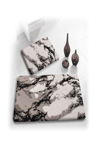 VONALDI HOME Marmol Gri Tuft 2'li Klozet Takımı