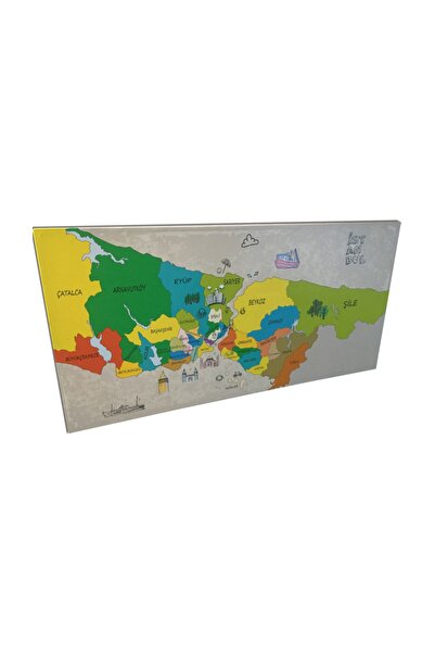 MapofX Kanvas Istanbul Haritası Illüstrasyon
