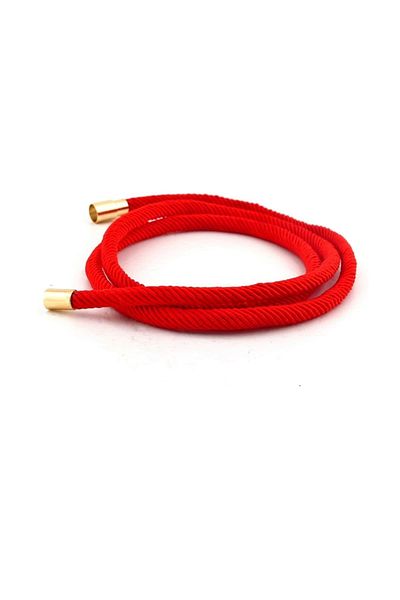 Solfera Three Rows of Wrapped Yellow Magnetic Clip Red Men's Bracelet BT622