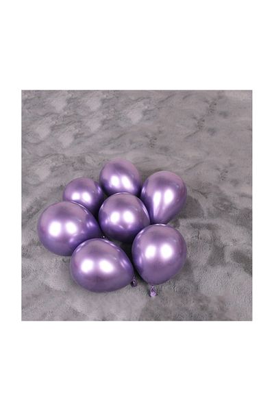 Big Party Chrome Shiny Balloon Purple 5 Inch 50 Pieces