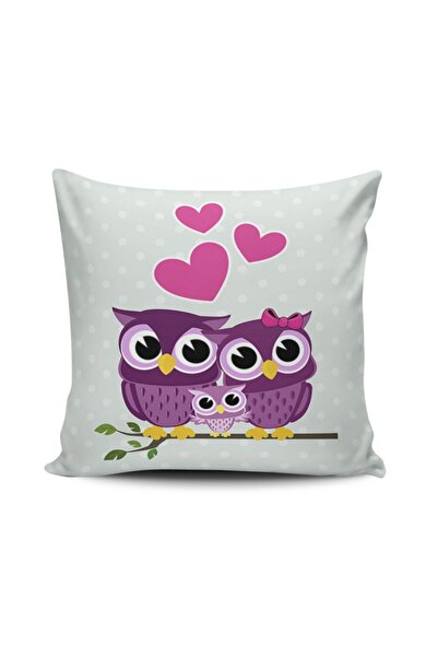 Alkan Homes غطاء وسادة مطبوع رقميًا على شكل بومة لطيفة