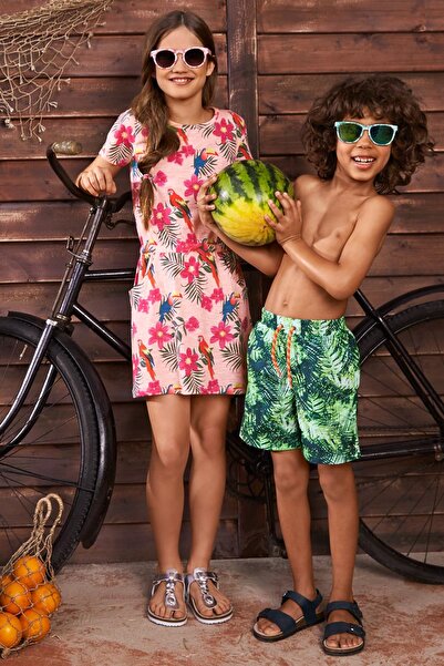 Tchibo Tropik Motifli Mavi Çocuk Güneş Gözlüğü 78439