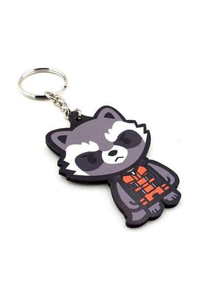 Solfera Guardians Of The Galaxy Rocket Raccoon Wooden Keychain - KC785