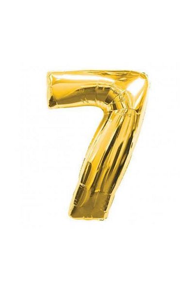 Parti Furyası 7 Foil Balloon Gold 100 Cm Helium Balloon Flying Balloon