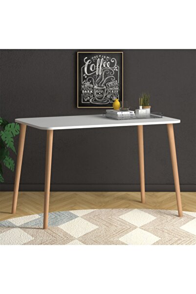 Monte Sehpa Dikdörtgen Masa Beyaz