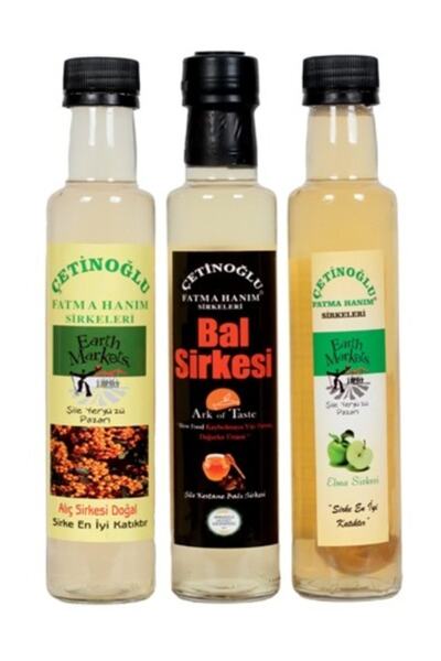 ÇETİNOĞLU FATMA HANIM Çetinoğlu Fatma Hanım Sirke Çeşitleri (BAL ELMA ALIÇ)