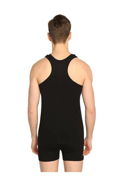 Tutku 12 Black Ribbed Sports Undershirts