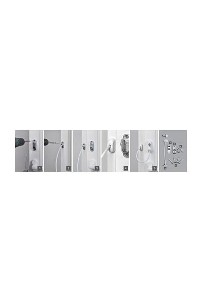 Tuncel Teknik 4 Winlock Steel Rope Window Security Lock