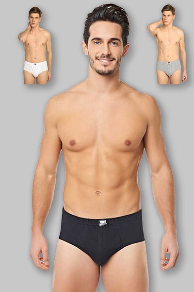 Tutku Men's Combed Cotton Slip Panties - Pack of 3