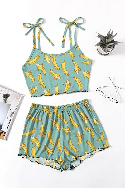 PEMBİŞ HOMEWEAR Angelina Banana 2 Li Ultrasoft Şort Takımı