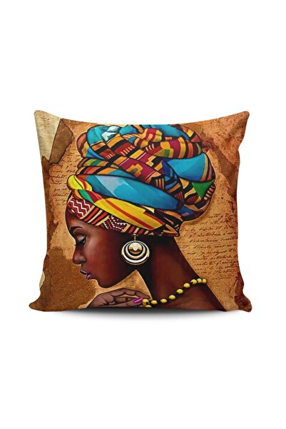 Alkan Homes غطاء وسادة مطبوع رقميًا للفتيات الأفريقيات