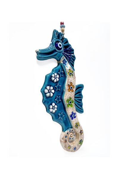 CajuArt Декоративна керамічна настінна прикраса у формі морського коника