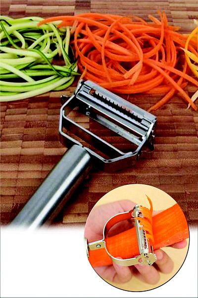 Maksipazar Stainless Steel Julienne Peeler