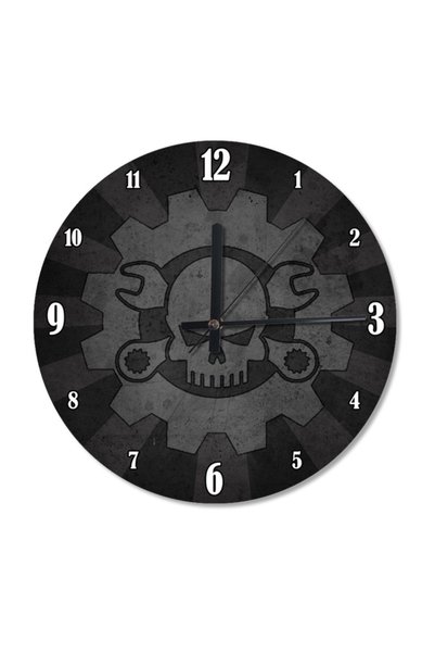Cakatablo 30 cm Diameter Mechanical Dry Head Flowing Wall Clock