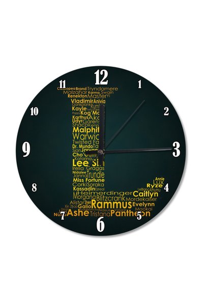 Cakatablo 30 cm Diameter Lol Pro League Shaped Wall Clock