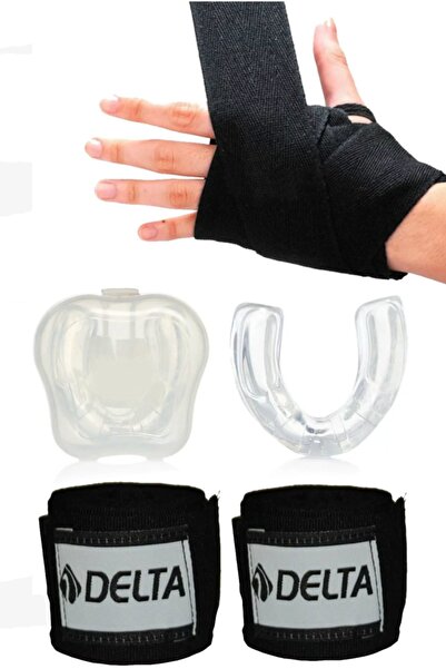 Delta Boks El Bandajı Ve Kutulu Dişlik Seti Boks Dişliği 3.5 Metre  Boks, Kickbox & Muay Thai El Bandajı