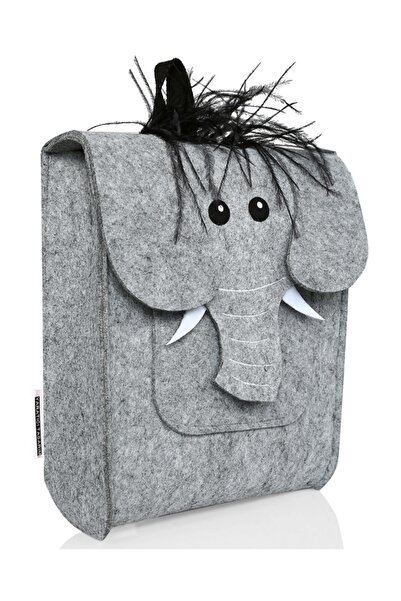 Ju Yaratıcı Tasarım Felted Elephant Figured Children's Bag