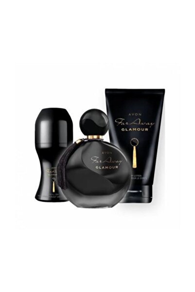 AVON Far Away Glamour 50 Ml +vucut Losyonu,+roll On Kadın Parfüm Seti,orjinal...