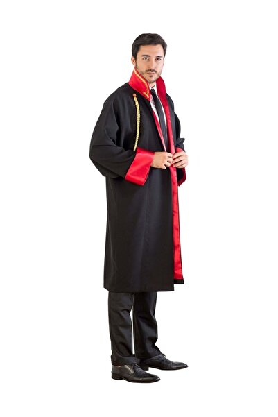 Genel Markalar Şık siyah krep savcı cübbesi, zarif ve rahat giyim seçeneği