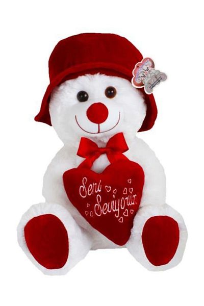 Limon Oyuncak 45 Cm Plush Teddy Bear with Heart - Madam Koko I Love You