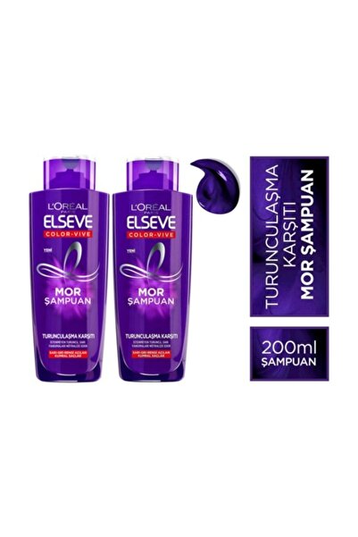 ELSEVE L'oréal Paris Turunculaşma Karşıtı Mor Şampuan 200ml X 2 Adet