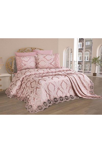 Lovessa Home Zemra French Lace Pique Set Powder (6 Pieces)