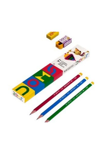 Bigpoint Doms Y1 - Set of 12 Pencils + Eraser and Pencil Sharpener
