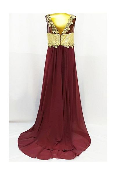 moncher Women's Burgundy Mon Cher Evening Dress